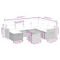 vidaXL Set de sofás de jardín 8 pzas y cojines ratán sintético gris vidaXL Set de sofás de jardín 8 pzas y cojines ratán sintético gris