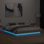 vidaXL Estructura de cama con luces LED roble Sonoma 180x200 cm vidaXL Estructura de cama con luces LED roble Sonoma 180x200 cm