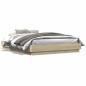 vidaXL Estructura de cama con luces LED roble Sonoma 150x200 cm vidaXL Estructura de cama con luces LED roble Sonoma 150x200 cm