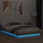 vidaXL Estructura de cama con luces LED roble Sonoma 150x200 cm vidaXL Estructura de cama con luces LED roble Sonoma 150x200 cm