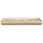 vidaXL Estructura de cama con luces LED roble Sonoma 150x200 cm vidaXL Estructura de cama con luces LED roble Sonoma 150x200 cm