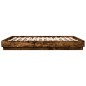 vidaXL Estructura de cama con luces LED roble ahumado 180x200 cm vidaXL Estructura de cama con luces LED roble ahumado 180x200 cm