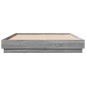 vidaXL Estructura de cama con luces LED gris Sonoma 120x200 cm