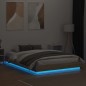 vidaXL Estructura de cama con luces LED roble Sonoma 140x200 cm vidaXL Estructura de cama con luces LED roble Sonoma 140x200 cm