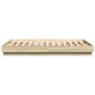 vidaXL Estructura de cama con luces LED roble Sonoma 140x200 cm vidaXL Estructura de cama con luces LED roble Sonoma 140x200 cm