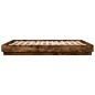 vidaXL Estructura de cama madera de ingeniería roble ahumado 200x200cm vidaXL Estructura de cama madera de ingeniería roble ahumado 200x200cm
