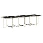 vidaXL Set comedor jardín y cojines 17 pzas ratán sintético gris claro vidaXL Set comedor jardín y cojines 17 pzas ratán sintético gris claro