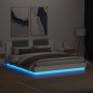 vidaXL Estructura de cama con cabecero y luces LED blanco 200x200 cm vidaXL Estructura de cama con cabecero y luces LED blanco 200x200 cm