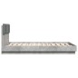 vidaXL Estructura de cama cabecero luces LED gris hormigón 150x200 cm vidaXL Estructura de cama cabecero luces LED gris hormigón 150x200 cm