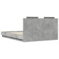 vidaXL Estructura de cama cabecero luces LED gris hormigón 150x200 cm vidaXL Estructura de cama cabecero luces LED gris hormigón 150x200 cm