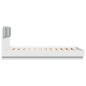 vidaXL Estructura de cama con cabecero y luces LED blanco 140x200 cm vidaXL Estructura de cama con cabecero y luces LED blanco 140x200 cm