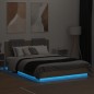vidaXL Estructura de cama cabecero luces LED roble Sonoma 140x200 cm vidaXL Estructura de cama cabecero luces LED roble Sonoma 140x200 cm