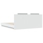 vidaXL Estructura de cama con cabecero y luces LED blanco 180x200 cm