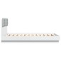 vidaXL Estructura de cama con cabecero y luces LED blanco 140x190 cm vidaXL Estructura de cama con cabecero y luces LED blanco 140x190 cm