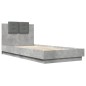 vidaXL Estructura de cama cabecero luces LED gris hormigón 100x200 cm vidaXL Estructura de cama cabecero luces LED gris hormigón 100x200 cm
