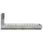 vidaXL Estructura de cama cabecero luces LED gris hormigón 100x200 cm vidaXL Estructura de cama cabecero luces LED gris hormigón 100x200 cm
