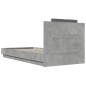 vidaXL Estructura de cama cabecero luces LED gris hormigón 100x200 cm vidaXL Estructura de cama cabecero luces LED gris hormigón 100x200 cm