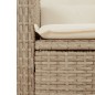 vidaXL Set comedor de jardín 7 pzas con cojines ratán sintético beige
