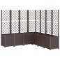 vidaXL Jardinera con enrejado PP marrón 160x160x140 cm vidaXL Jardinera con enrejado PP marrón 160x160x140 cm