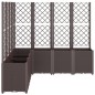 vidaXL Jardinera con enrejado PP marrón 160x160x140 cm vidaXL Jardinera con enrejado PP marrón 160x160x140 cm