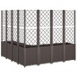 vidaXL Jardinera con enrejado PP marrón 160x160x140 cm vidaXL Jardinera con enrejado PP marrón 160x160x140 cm