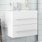 vidaXL Mueble de baño con lavabo integrado blanco