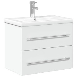 vidaXL Mueble de baño con lavabo integrado blanco