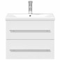 vidaXL Mueble de baño con lavabo integrado blanco