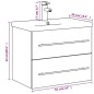 vidaXL Mueble de baño con lavabo integrado blanco