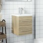 vidaXL Mueble de baño con lavabo integrado roble Sonoma vidaXL Mueble de baño con lavabo integrado roble Sonoma