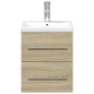 vidaXL Mueble de baño con lavabo integrado roble Sonoma vidaXL Mueble de baño con lavabo integrado roble Sonoma