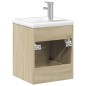 vidaXL Mueble de baño con lavabo integrado roble Sonoma vidaXL Mueble de baño con lavabo integrado roble Sonoma
