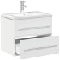 vidaXL Mueble de baño con lavabo integrado blanco brillo vidaXL Mueble de baño con lavabo integrado blanco brillo