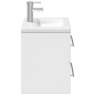 vidaXL Mueble de baño con lavabo integrado blanco brillo vidaXL Mueble de baño con lavabo integrado blanco brillo