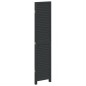 vidaXL Biombo separador de 3 paneles madera maciza Paulownia negro vidaXL Biombo separador de 3 paneles madera maciza Paulownia negro