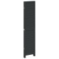 vidaXL Biombo separador de 4 paneles madera maciza Paulownia negro vidaXL Biombo separador de 4 paneles madera maciza Paulownia negro