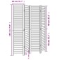 vidaXL Biombo separador de 4 paneles madera maciza Paulownia negro vidaXL Biombo separador de 4 paneles madera maciza Paulownia negro