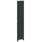 vidaXL Biombo separador de 4 paneles madera maciza Paulownia negro vidaXL Biombo separador de 4 paneles madera maciza Paulownia negro