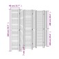 vidaXL Biombo separador de 6 paneles madera maciza Paulownia negro vidaXL Biombo separador de 6 paneles madera maciza Paulownia negro