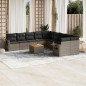 vidaXL Set de sofás de jardín 11 pzas y cojines ratán sintético gris vidaXL Set de sofás de jardín 11 pzas y cojines ratán sintético gris