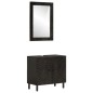 vidaXL Conjunto de armarios de baño 2 piezas madera maciza de mango