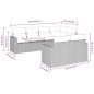 vidaXL Set de sofás de jardín 7 piezas con cojines ratán PE gris vidaXL Set de sofás de jardín 7 piezas con cojines ratán PE gris