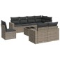vidaXL Set de muebles de jardín 9 pzas y cojines ratán sintético gris vidaXL Set de muebles de jardín 9 pzas y cojines ratán sintético gris