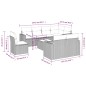 vidaXL Set de muebles de jardín 9 pzas y cojines ratán sintético gris vidaXL Set de muebles de jardín 9 pzas y cojines ratán sintético gris