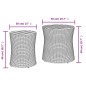 vidaXL Mesas auxiliares jardín 2 pzas superficie de madera ratán gris vidaXL Mesas auxiliares jardín 2 pzas superficie de madera ratán gris
