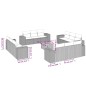 vidaXL Set sofás de jardín con cojines 13 piezas ratán sintético gris vidaXL Set sofás de jardín con cojines 13 piezas ratán sintético gris