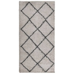 vidaXL Alfombra de pelo largo moderna beige y antracita 100x200 cm