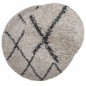 vidaXL Alfombra de pelo largo moderna beige y antracita Ø 240 cm vidaXL Alfombra de pelo largo moderna beige y antracita Ø 240 cm