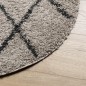 vidaXL Alfombra de pelo largo moderna beige y antracita Ø 240 cm vidaXL Alfombra de pelo largo moderna beige y antracita Ø 240 cm