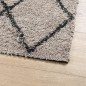 vidaXL Alfombra de pelo largo moderna beige y antracita 80x200 cm vidaXL Alfombra de pelo largo moderna beige y antracita 80x200 cm